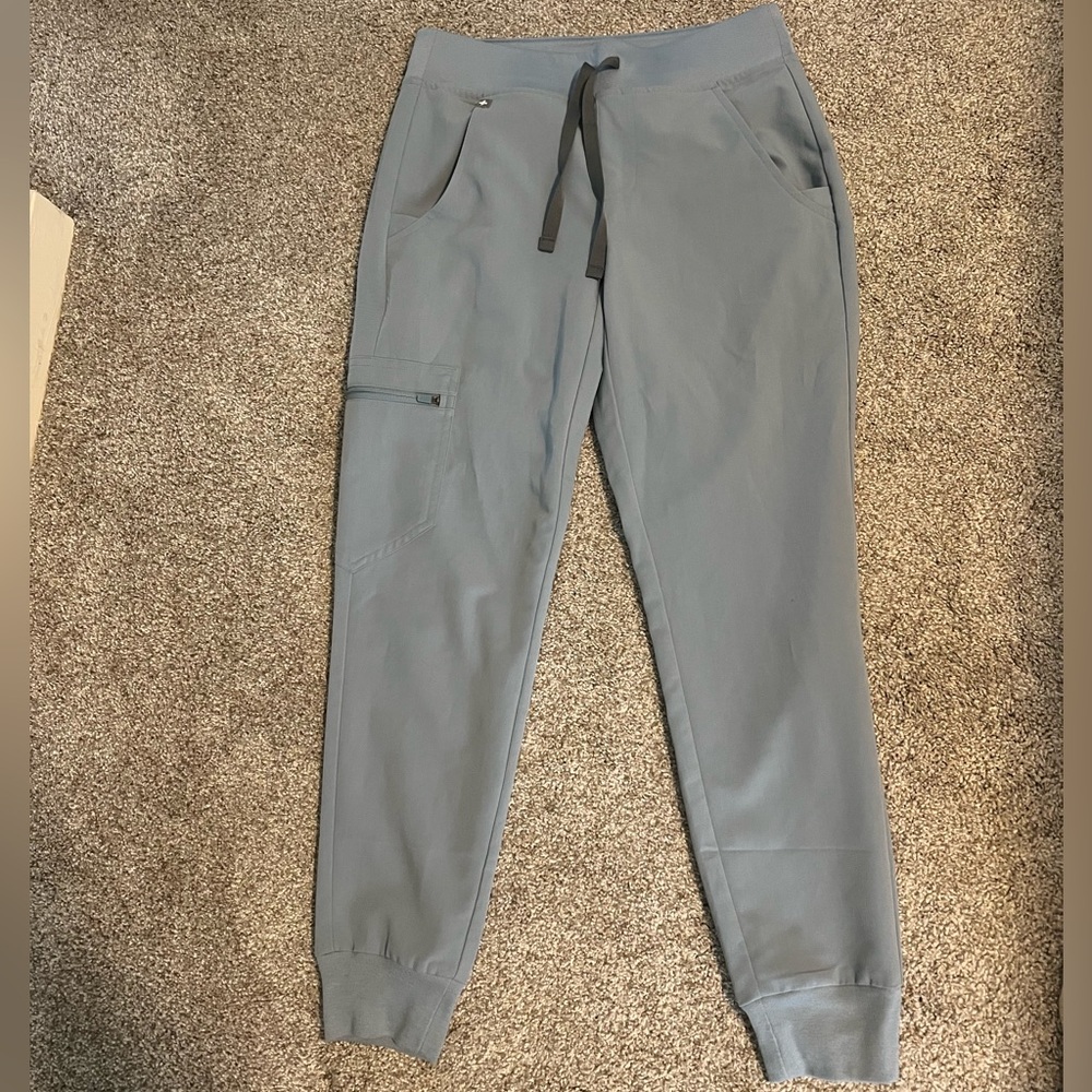 Figs Zamora Jogger Scrub Pants - Dusty Blue - XXS Petite